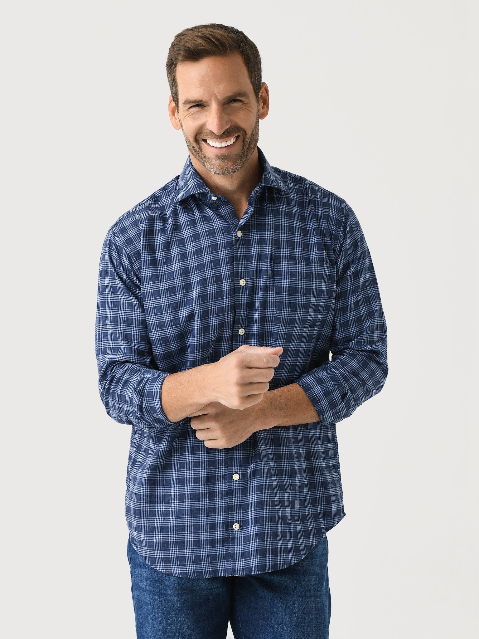 Peter Millar Crown Men's Thompson Summer Soft Cotton Sport Shirt - Saint Bernard