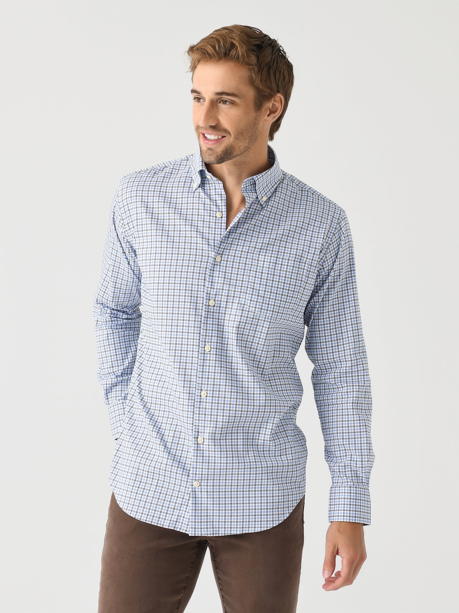 Peter Millar Crown Men's Hamilton Crown Lite Cotton-Stretch Sport Shirt - Saint Bernard