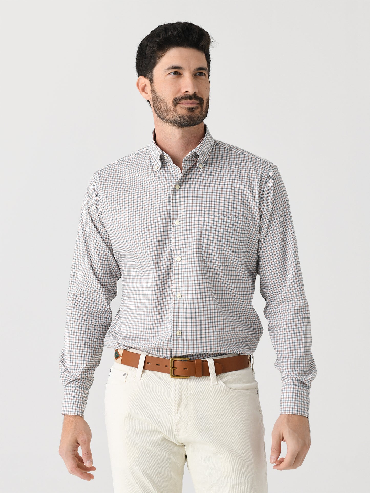 Peter Millar Crown Men's Hamilton Crown Lite Cotton-Stretch Sport Shirt - Saint Bernard
