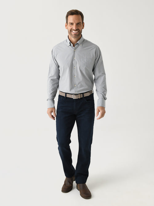 Peter Millar Crown Men's Murray Performance Poplin Sport Shirt