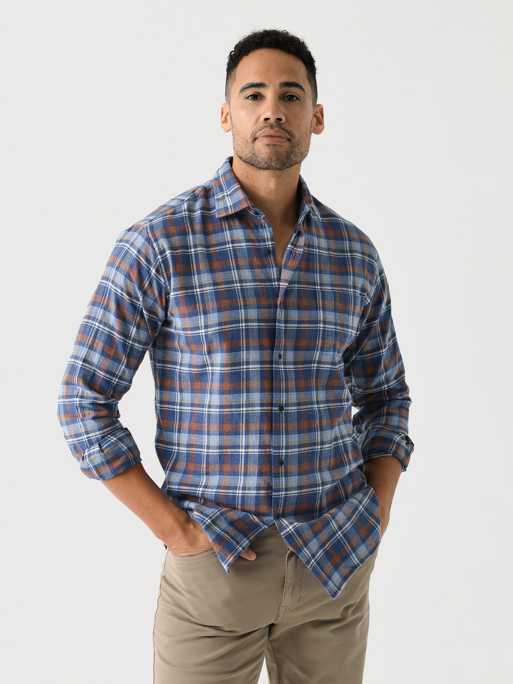 Peter Millar Crown Men's Sherbrooke Cotton Sport Shirt - Saint Bernard