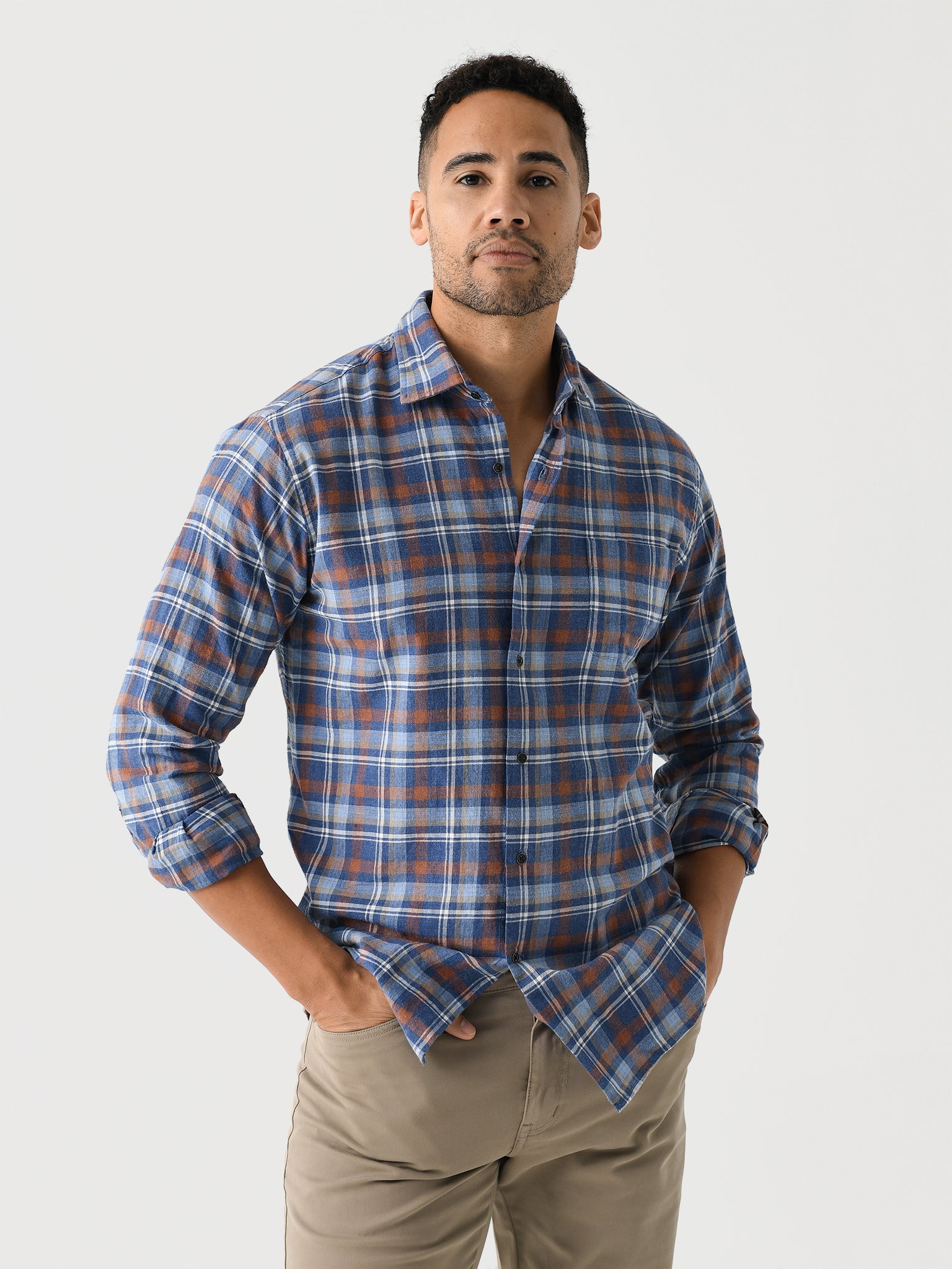 Peter Millar Crown Men's Sherbrooke Cotton Sport Shirt - Saint Bernard