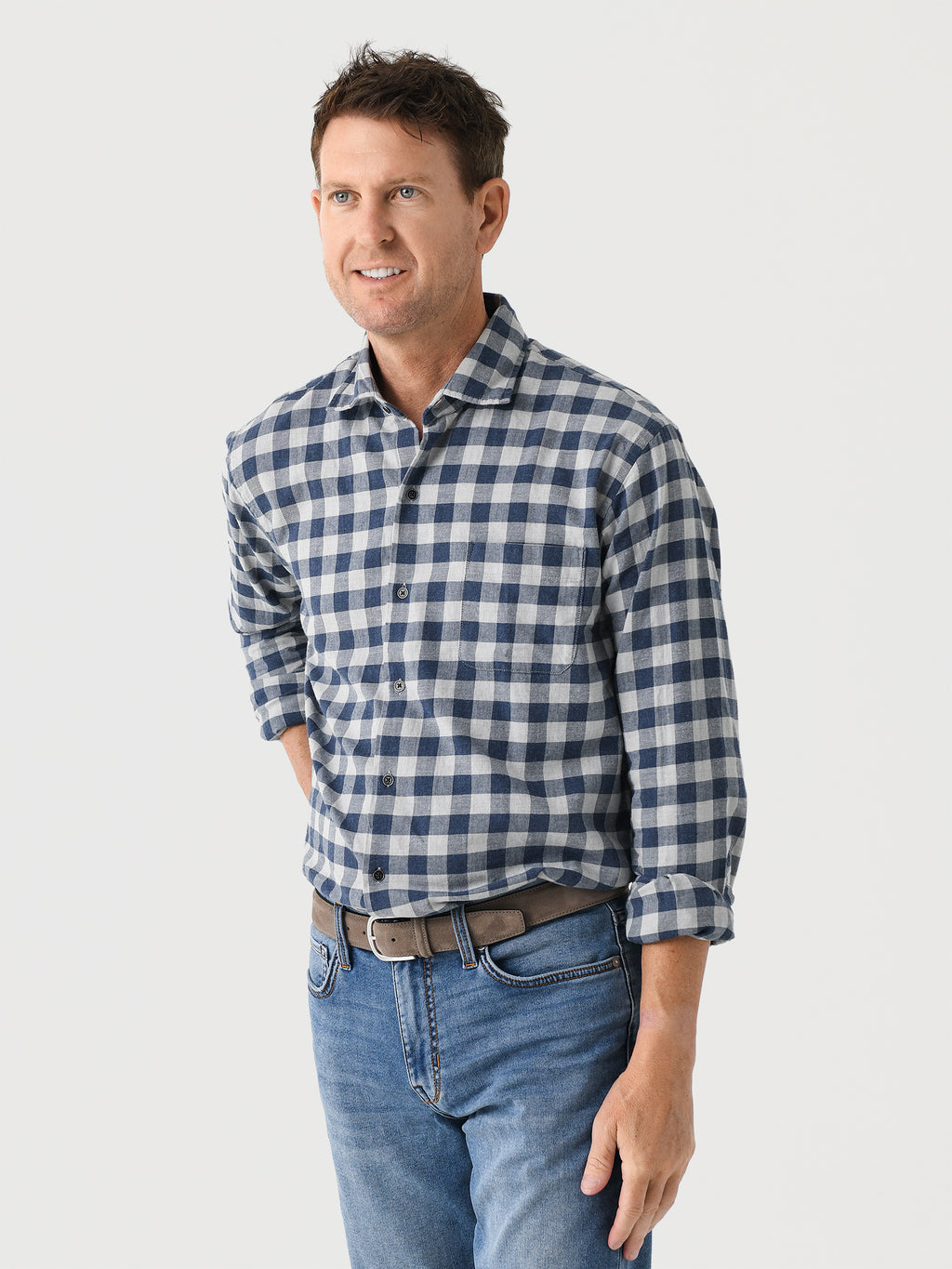Peter Millar Crown Men's Delta Cotton Sport Shirt - Saint Bernard