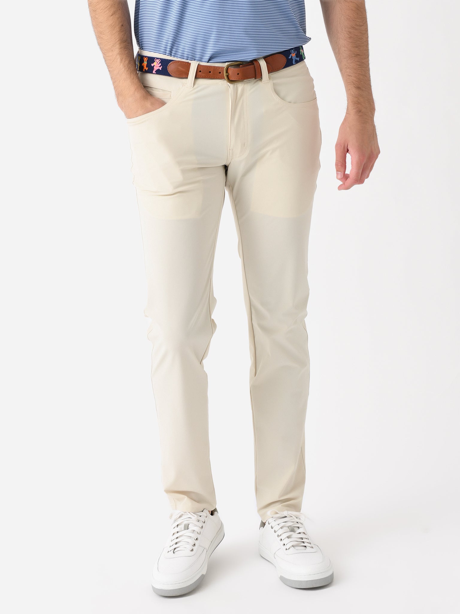 Peter Millar Crown Crafted Men's Bingham Performance Five-Pocket Pant - Saint Bernard