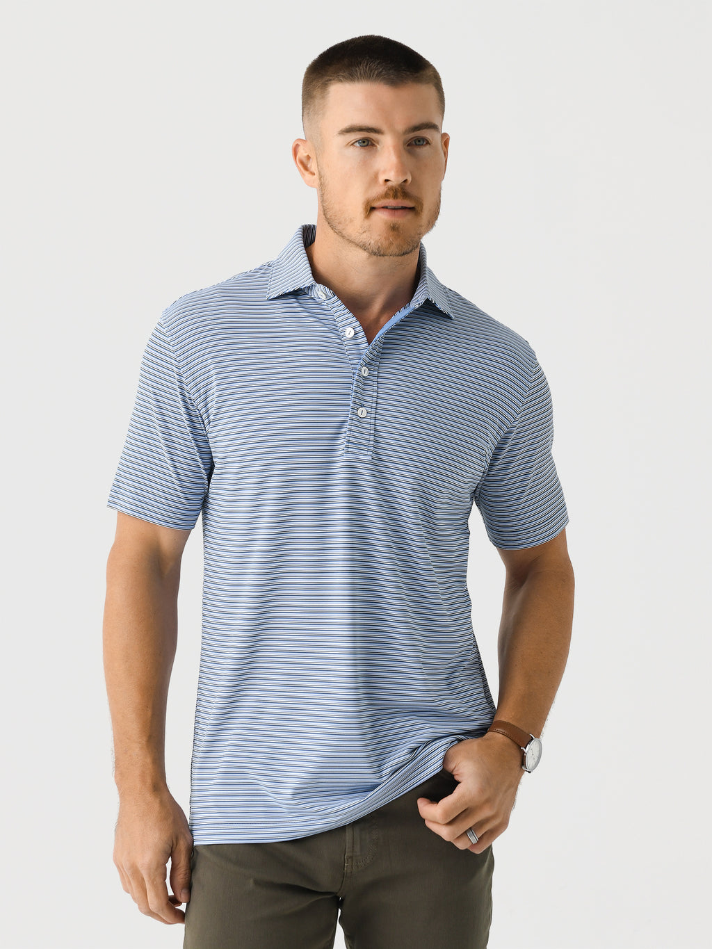 Peter Millar Crown Crafted Men's Avon Performance Jersey Polo - Saint Bernard