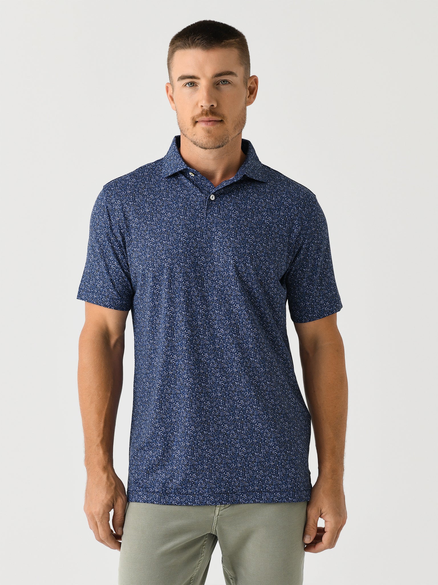 Peter Millar Crown Crafted Men's Infusions Performance Jersey Polo - Saint Bernard