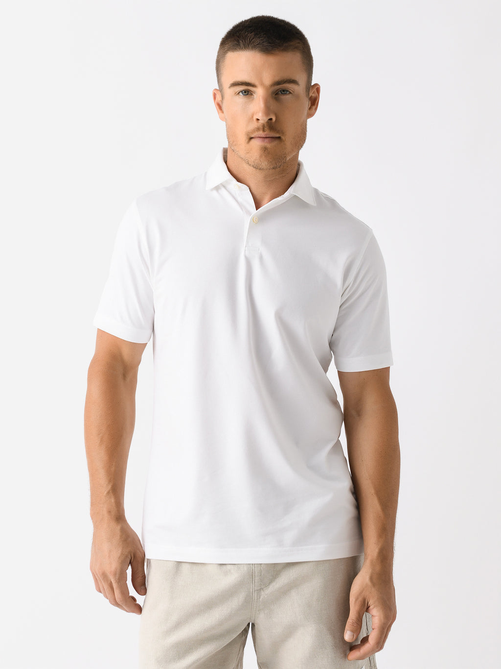 Peter Millar Crown Crafted Men's Albatross Cotton Blend Piqué Polo - Saint Bernard