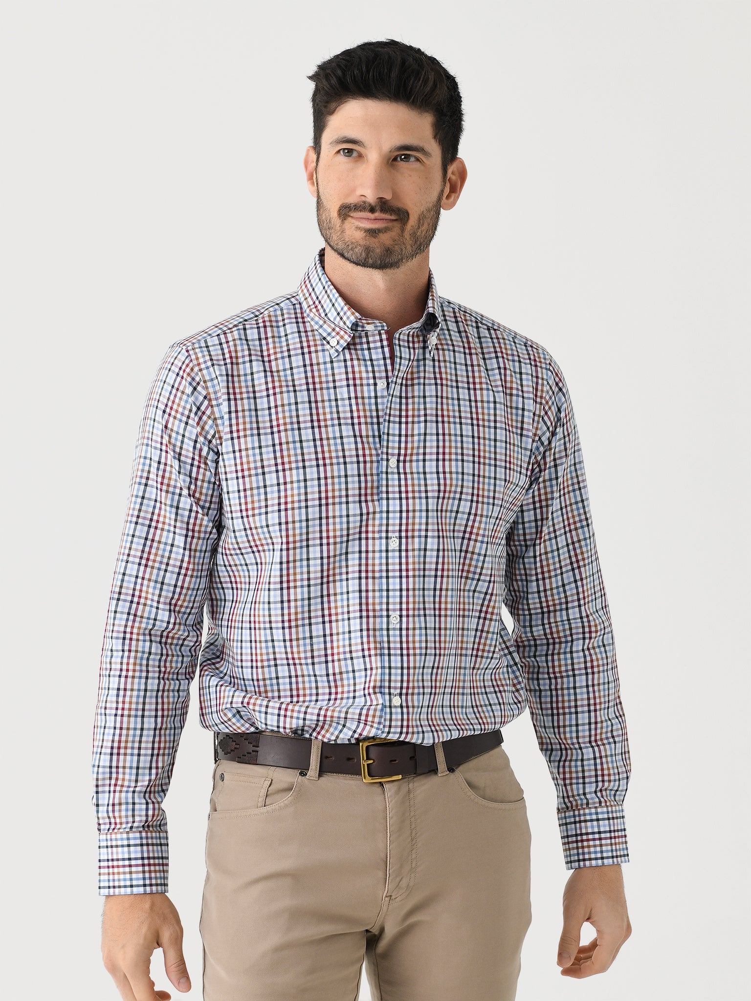Peter Millar Crown Crafted Men's Brighton Cotton Sport Shirt - Saint Bernard