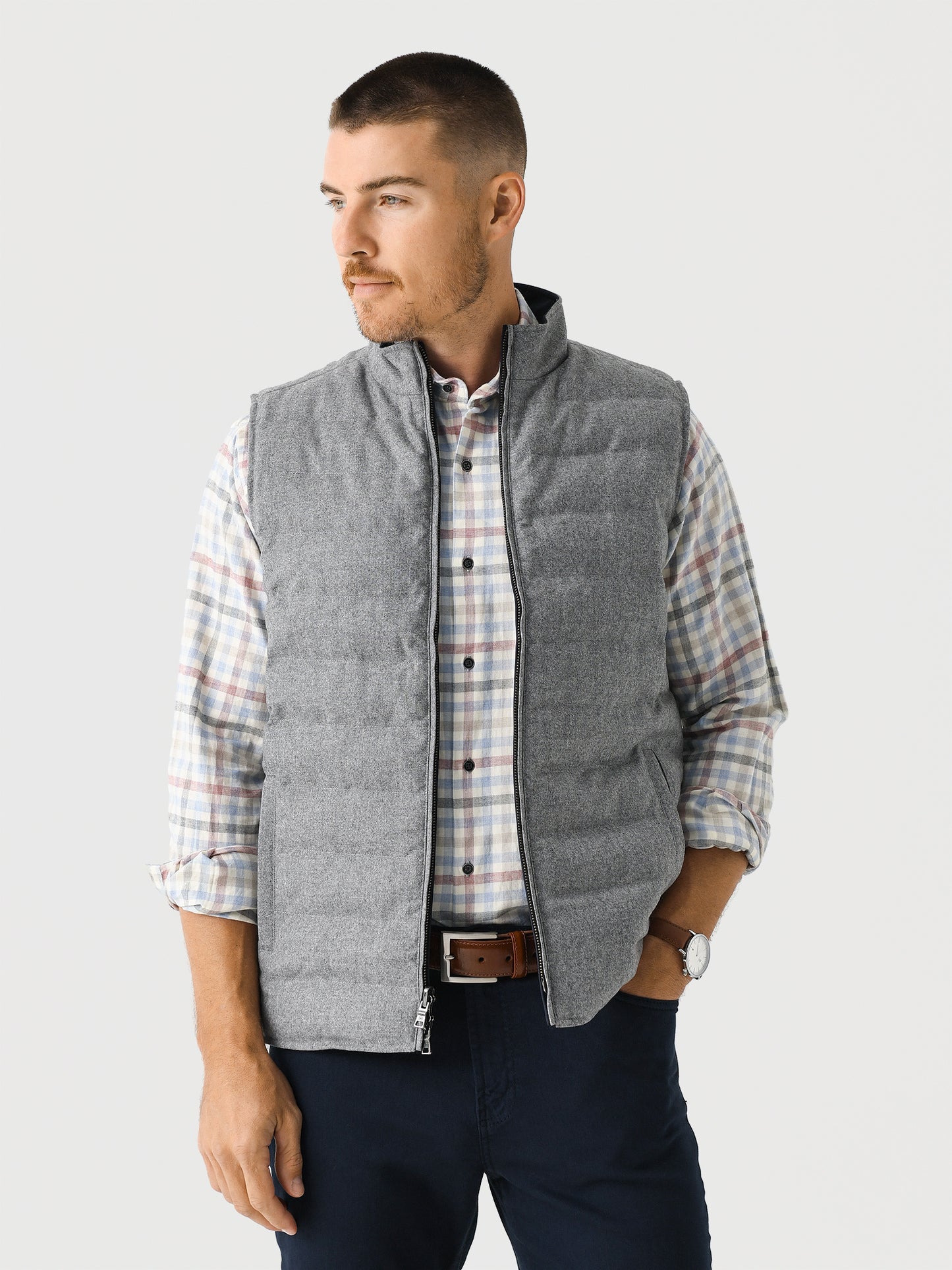 Peter Millar Crown Crafted Men's Whistler Reversible Vest - Saint Bernard