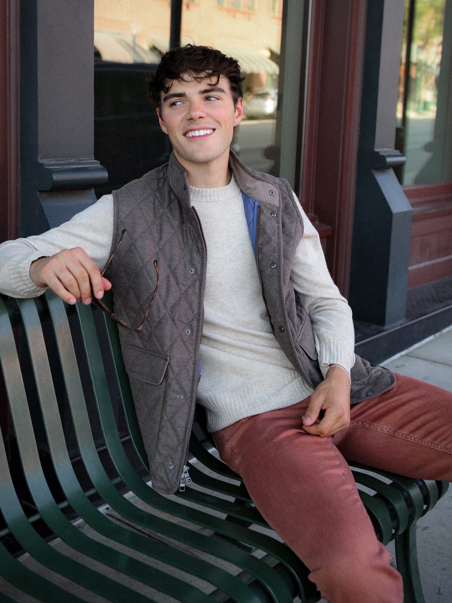 Peter Millar Crown Men's Essex Wool Vest - Saint Bernard