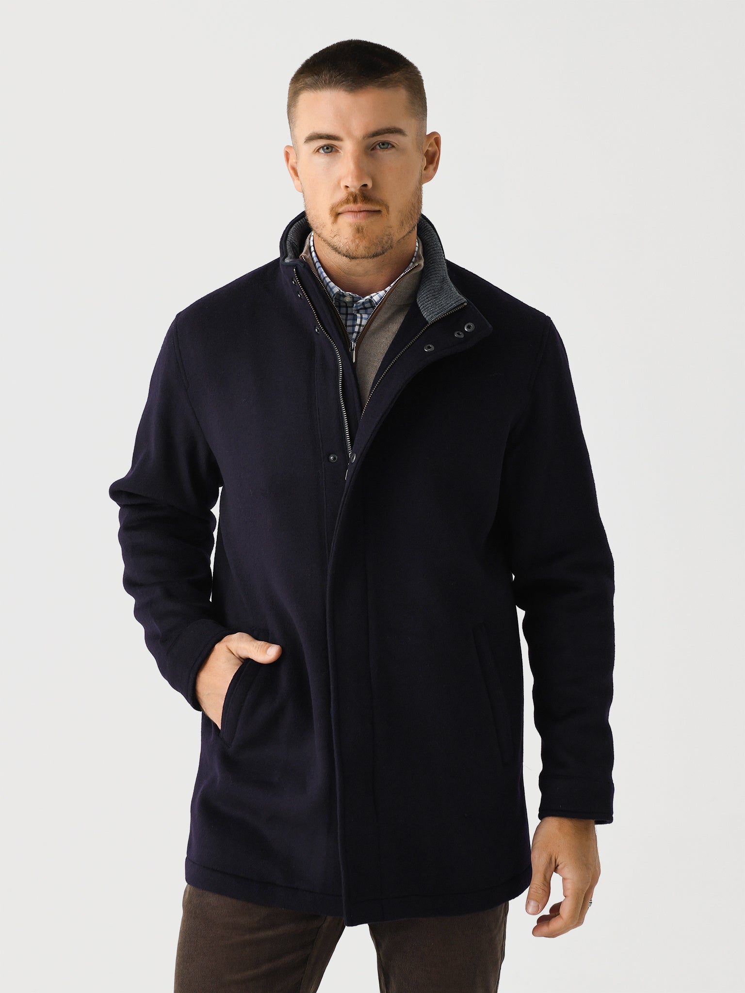 Peter Millar Crown Men's Flex Fleece City Coat - Saint Bernard