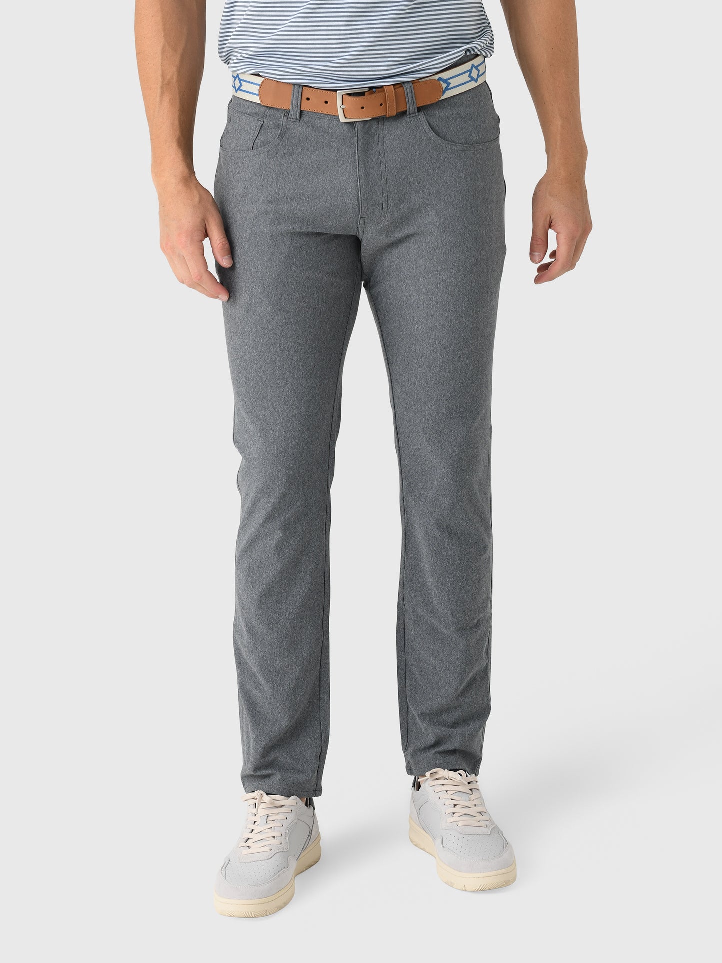 Peter Millar Crown Sport Men's Brevard Performance Flannel Five-Pocket Pant - Saint Bernard