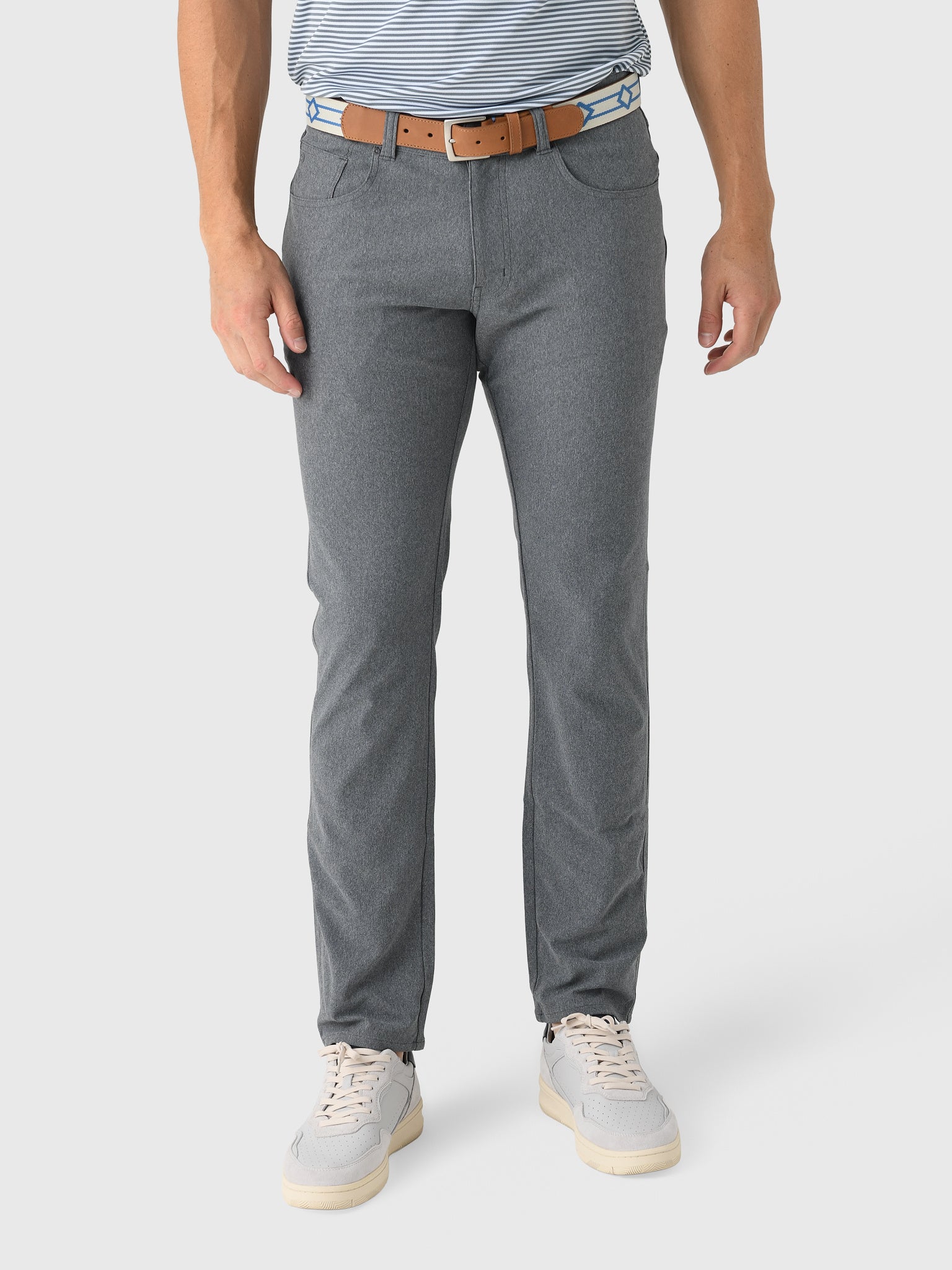 Peter Millar Crown Sport Men's Brevard Performance Flannel Five-Pocket Pant - Saint Bernard