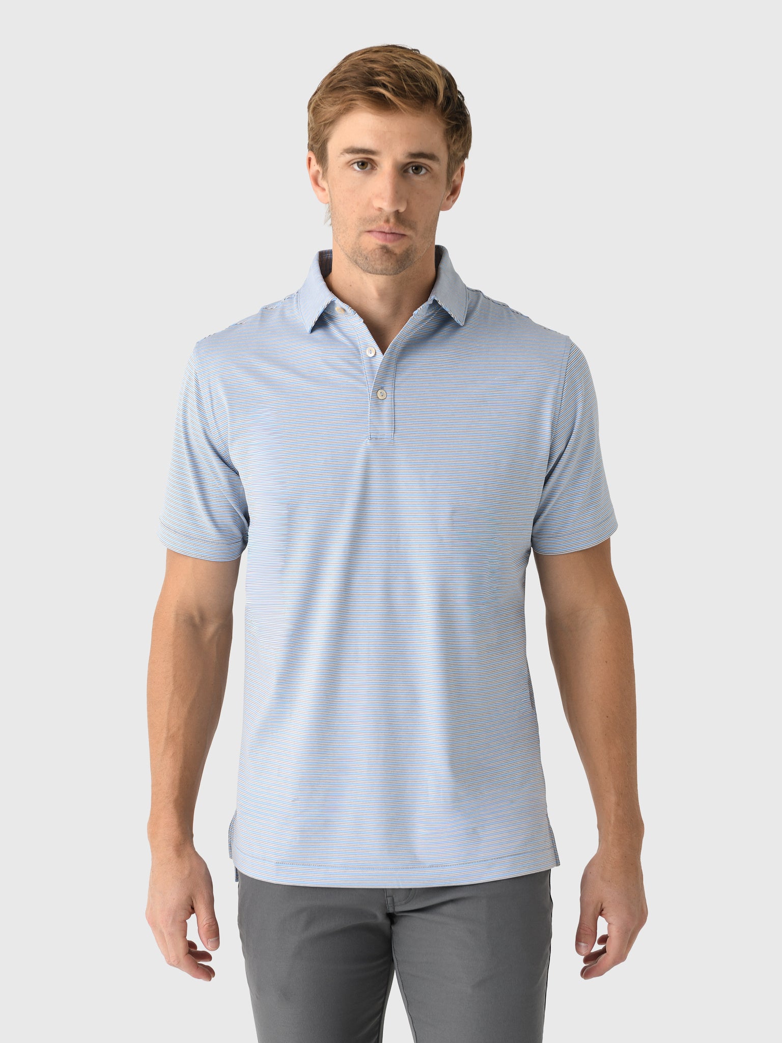Peter Millar Crown Sport Men's Culver Performance Jersey Polo - Saint Bernard