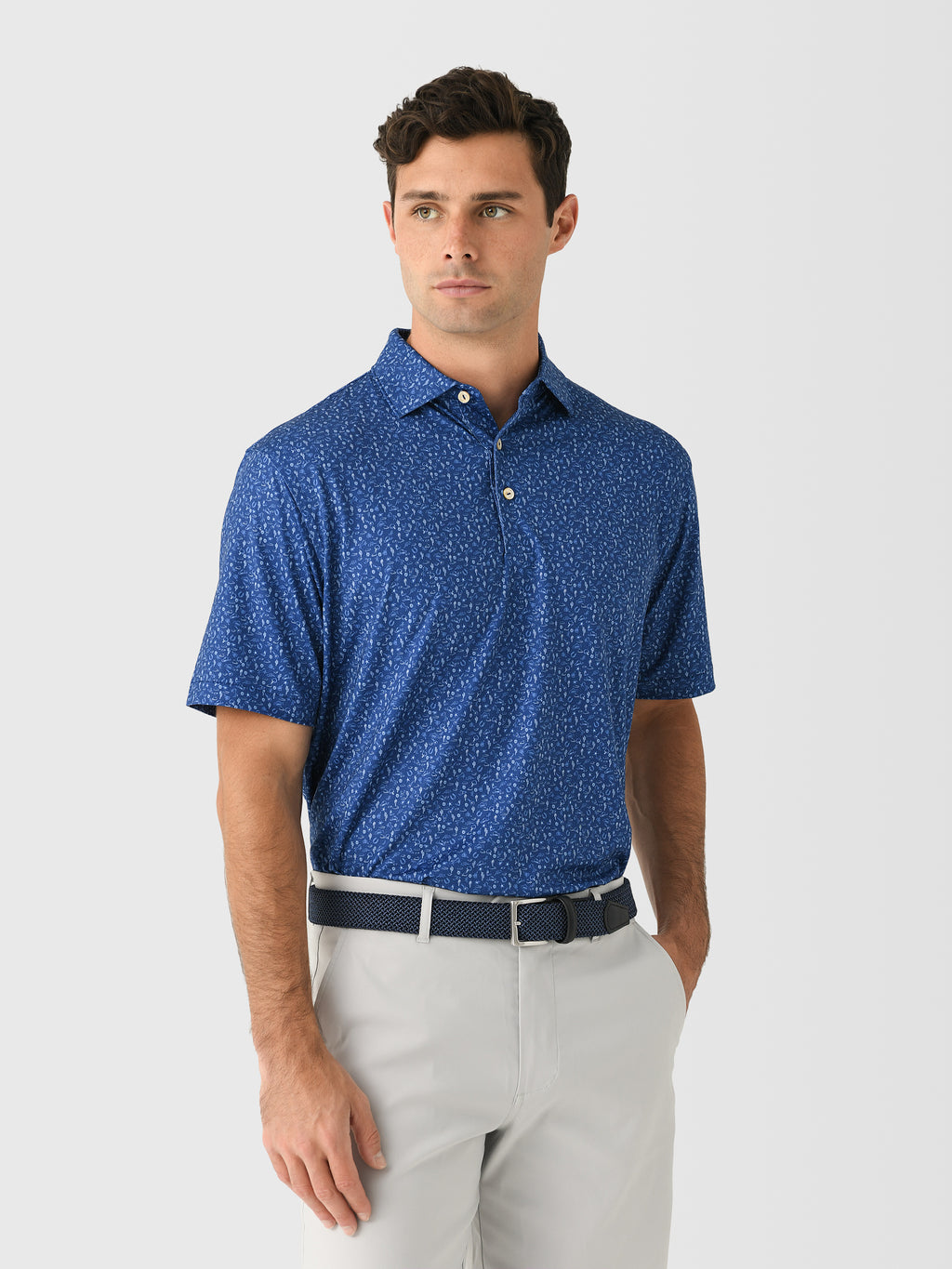 Peter Millar Crown Sport Men's Outlaw Performance Jersey Polo - Saint Bernard
