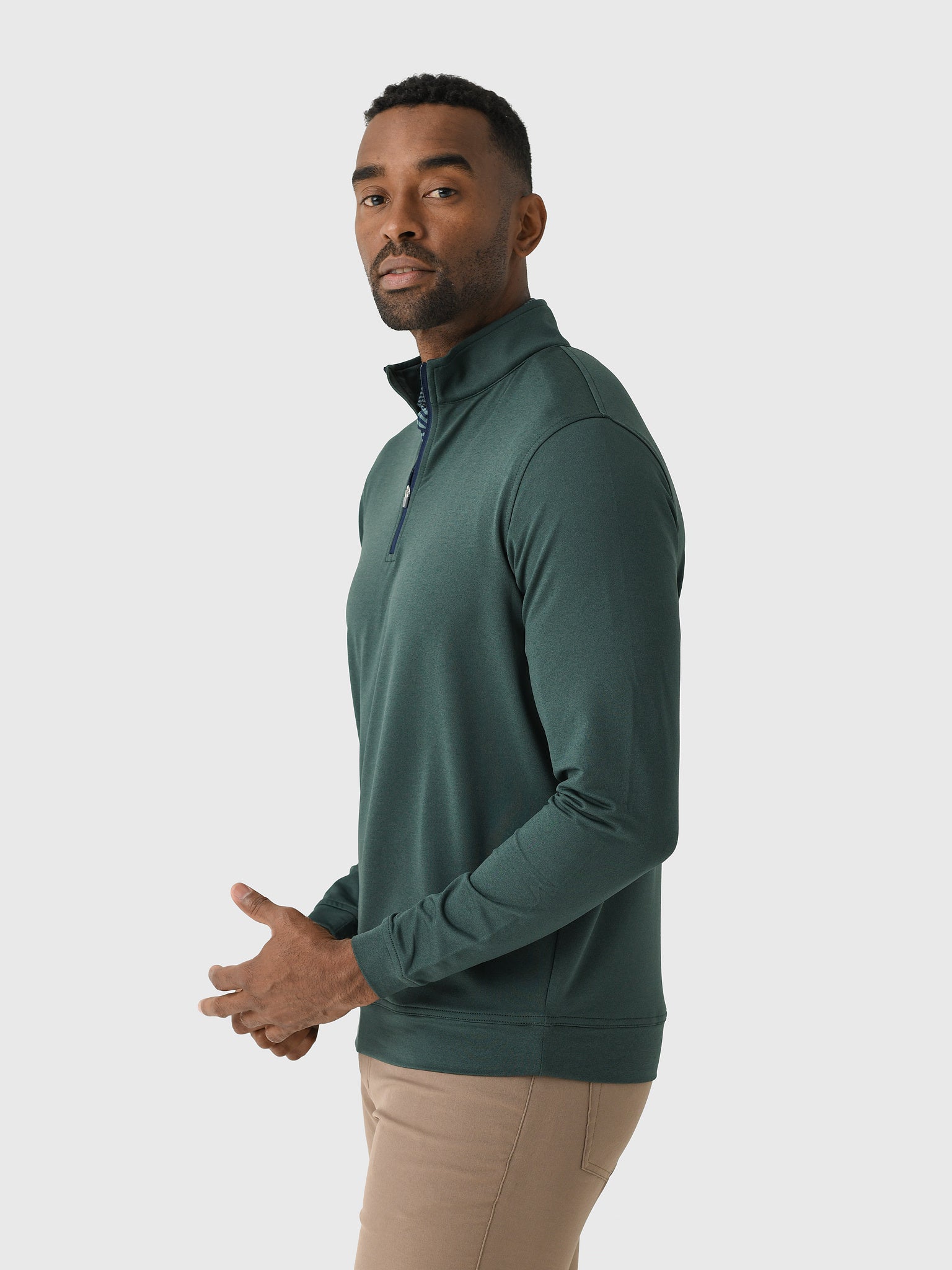 Peter Millar Crown Sport Men's Perth Mélange Performance Quarter