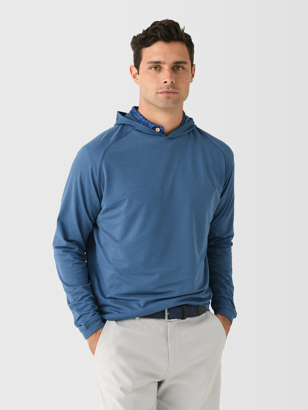 Peter Millar Crown Sport Men's Pine Performance Hoodie - Saint Bernard