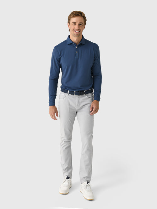 Peter Millar Crown Sport Men's Lyons Performance Jersey Long-Sleeve Polo