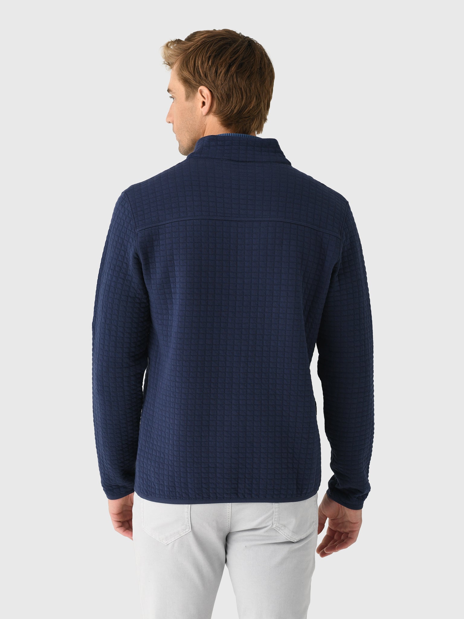 Peter Millar Crown Men's Quad Quilted Quarter-Zip – Saint Bernard