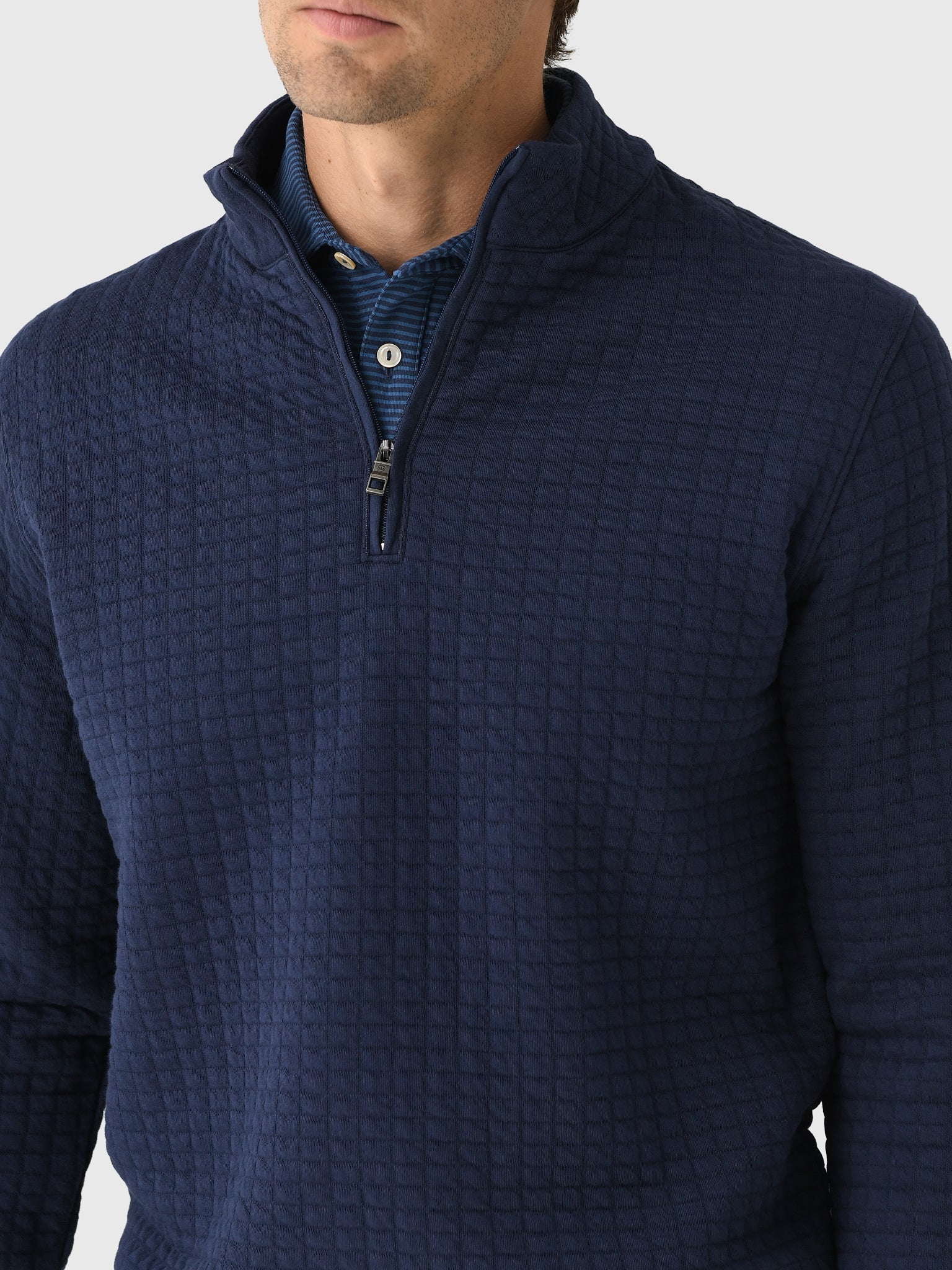 Peter Millar Crown Men's Quad Quilted Quarter-Zip – Saint Bernard