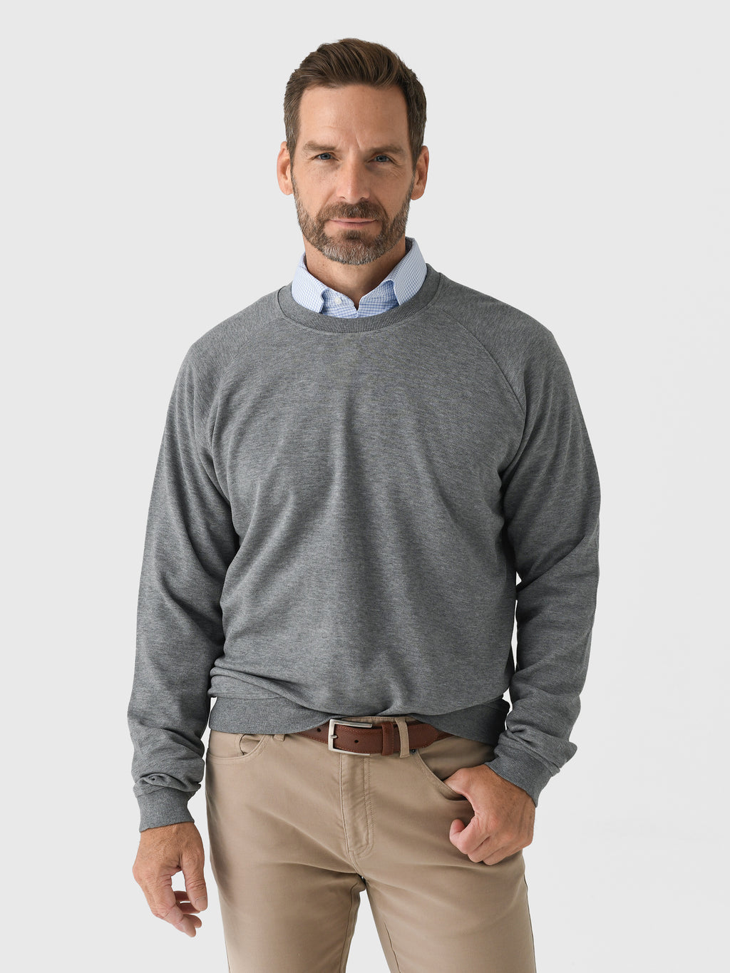 Peter Millar Crown Men's Comfort Knit Crew - Saint Bernard