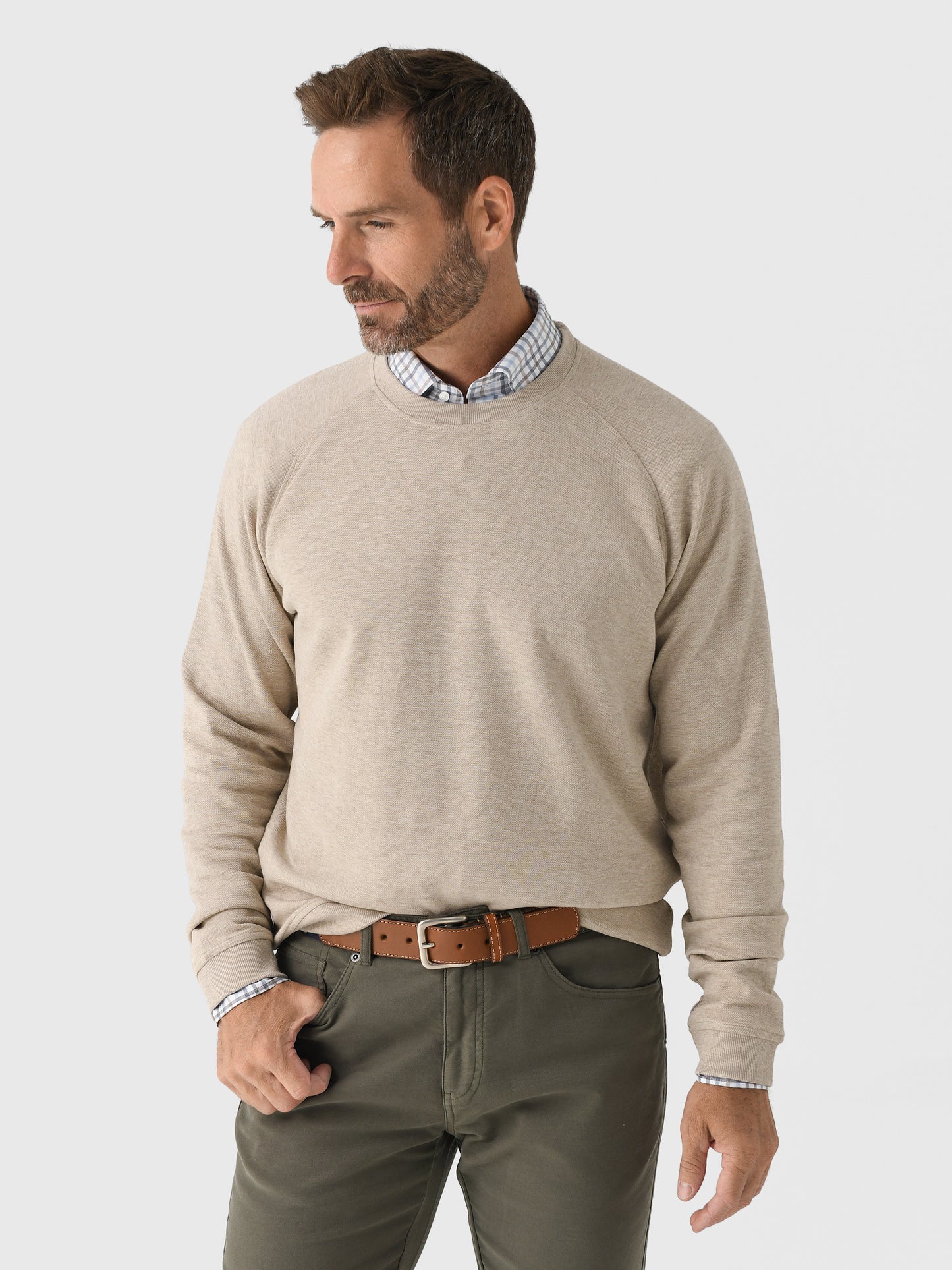 Peter Millar Crown Men's Comfort Knit Crew - Saint Bernard