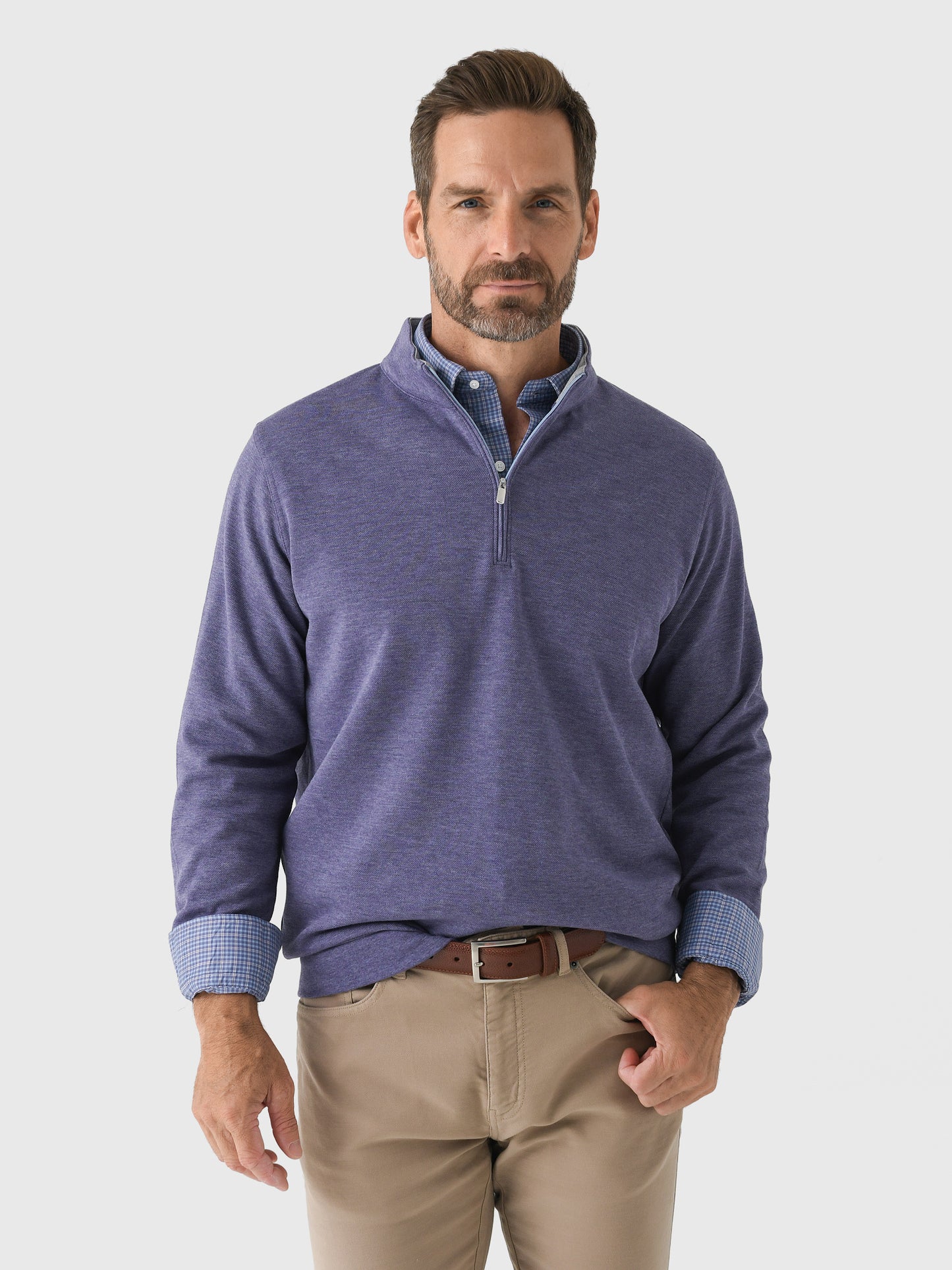 Peter Millar Crown Men's Comfort Quarter-Zip - Saint Bernard