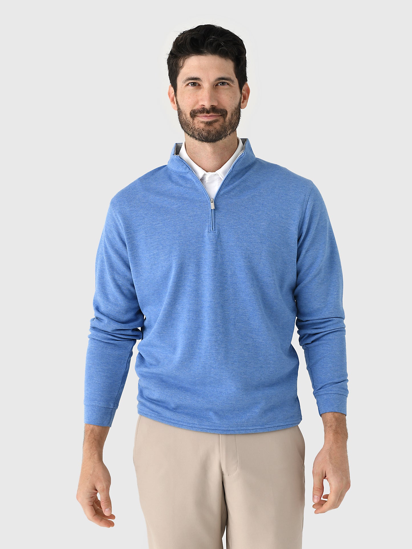 Peter Millar Crown Men's Comfort Quarter-Zip - Saint Bernard