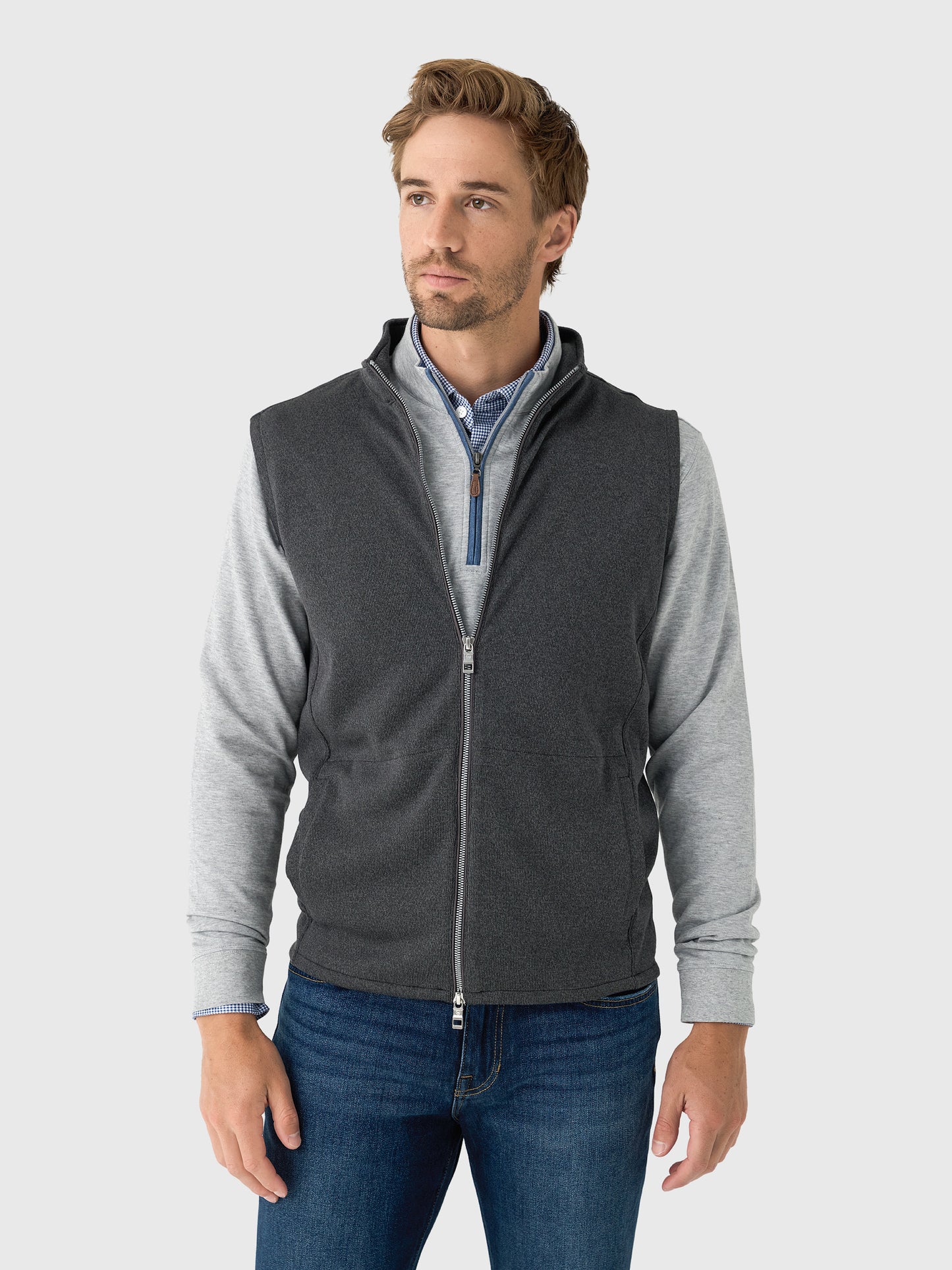 Peter Millar Crown Men's Sweater Fleece Vest - Saint Bernard