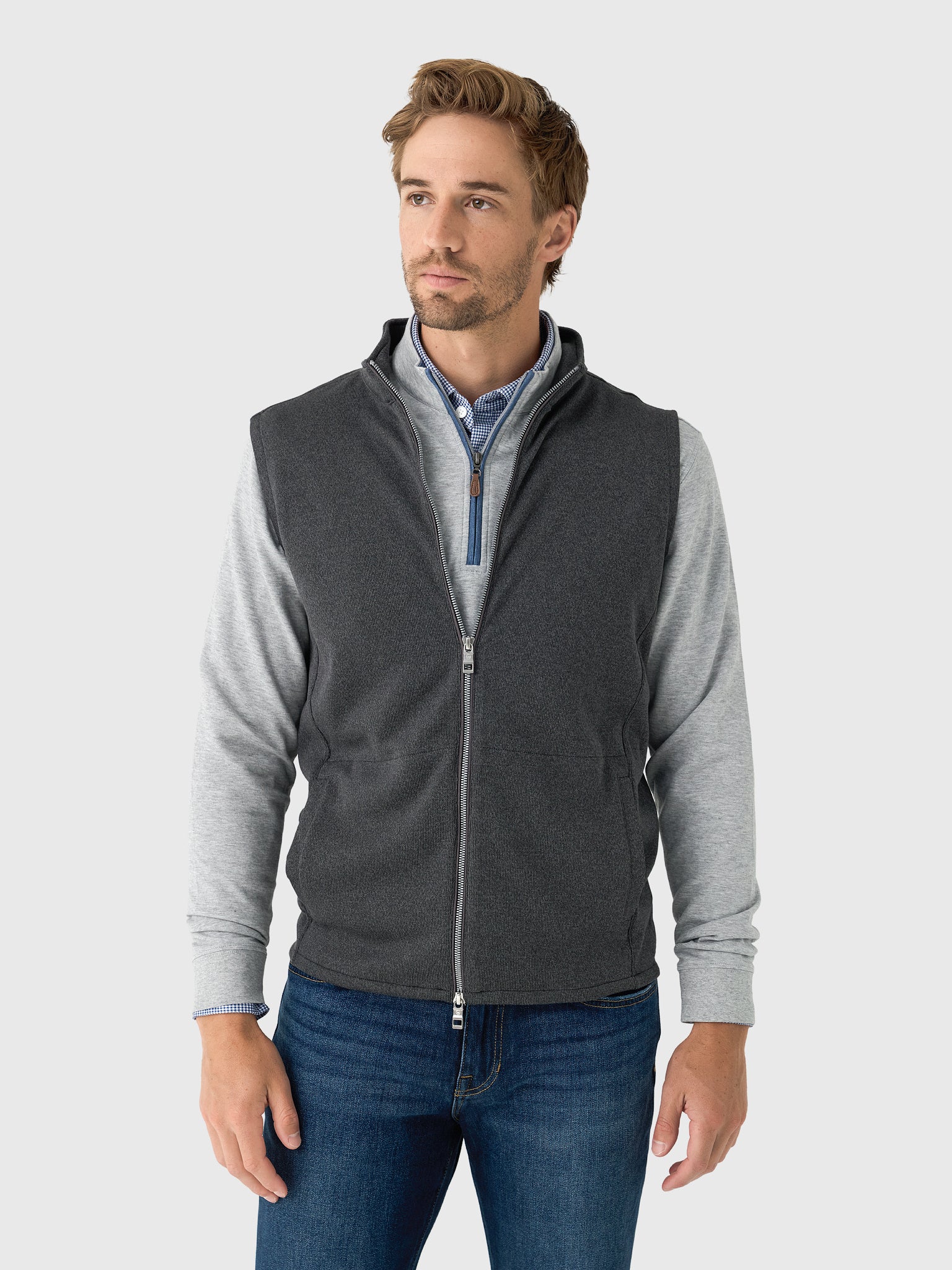 Peter Millar Crown Men's Sweater Fleece Vest - Saint Bernard