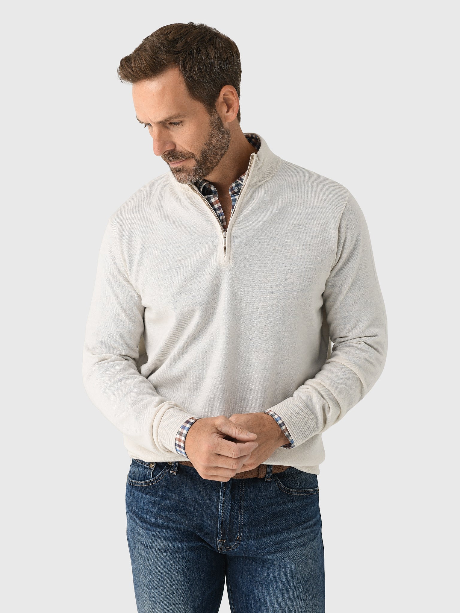 Peter Millar Crown Men's Autumn Crest Quarter-Zip - Saint Bernard