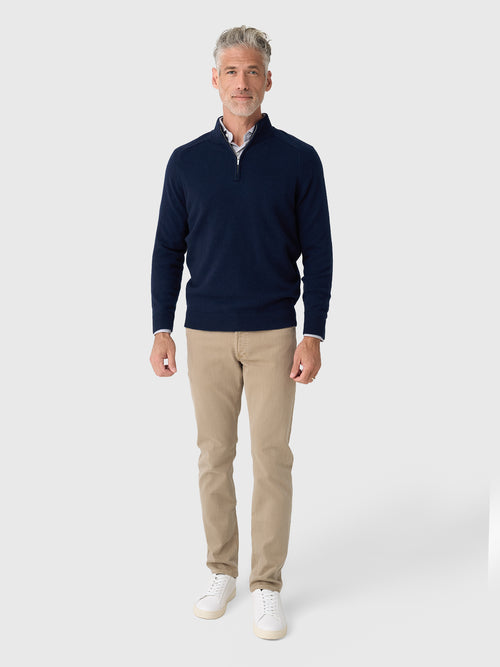 Peter Millar Crown Men's Crescent Quarter-Zip Sweater