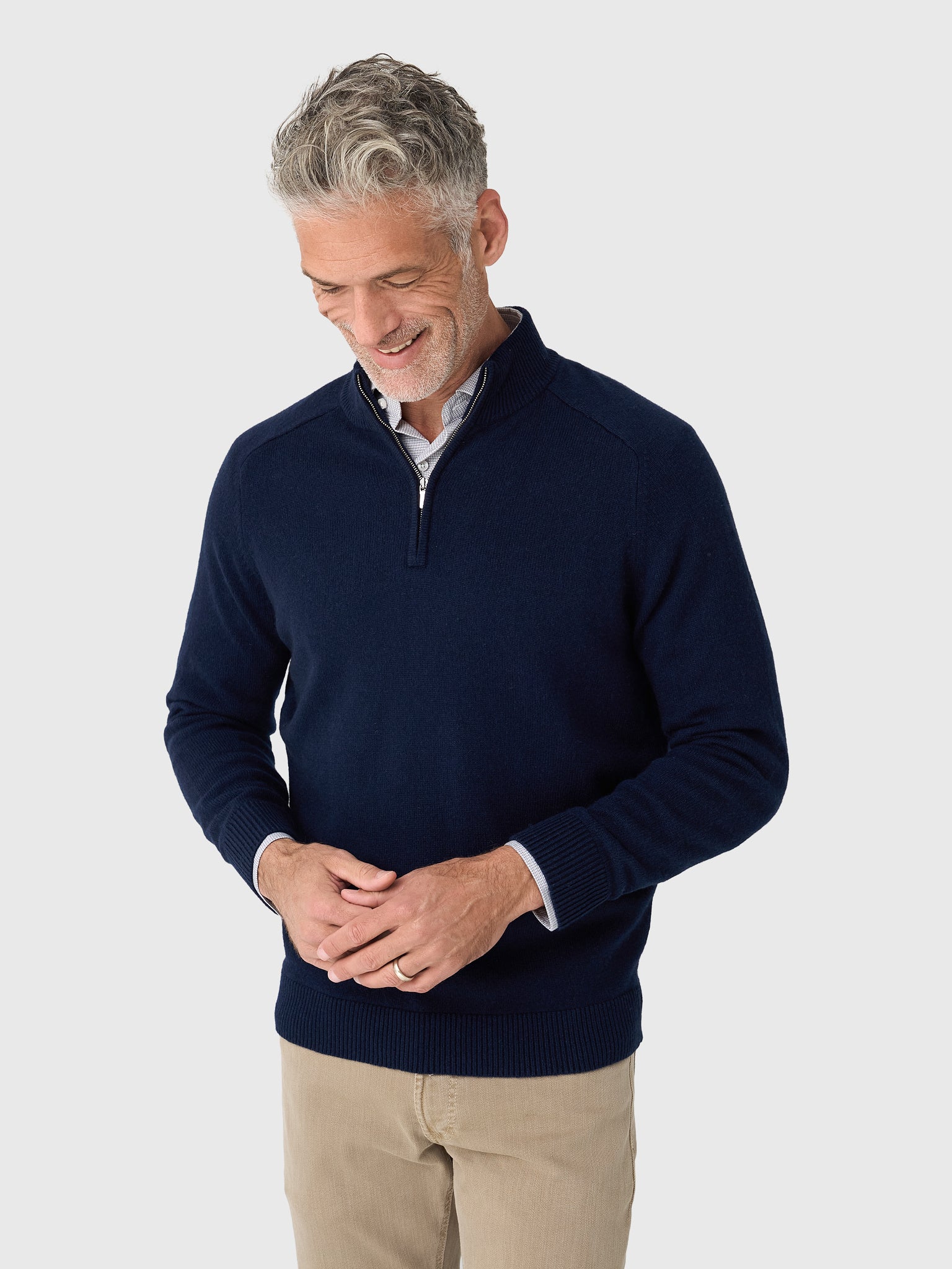 Peter Millar Crown Men's Crescent Quarter-Zip Sweater – Saint Bernard