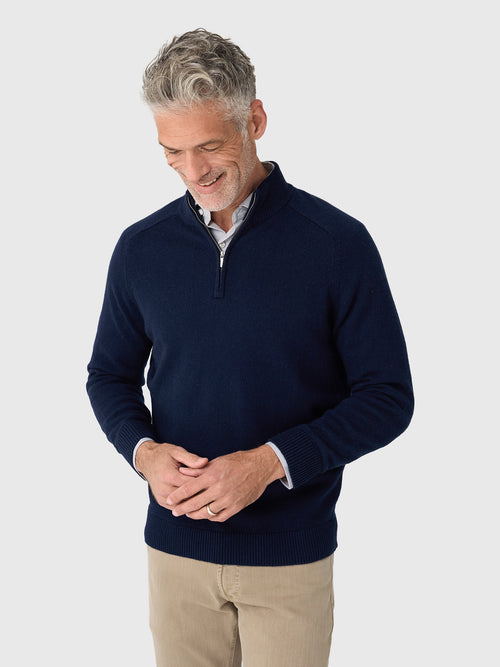 Peter Millar Crown Men's Crescent Quarter-Zip Sweater