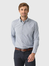 Peter Millar Crown Men's Leavenworth Performance Twill Sport Shirt - Saint Bernard