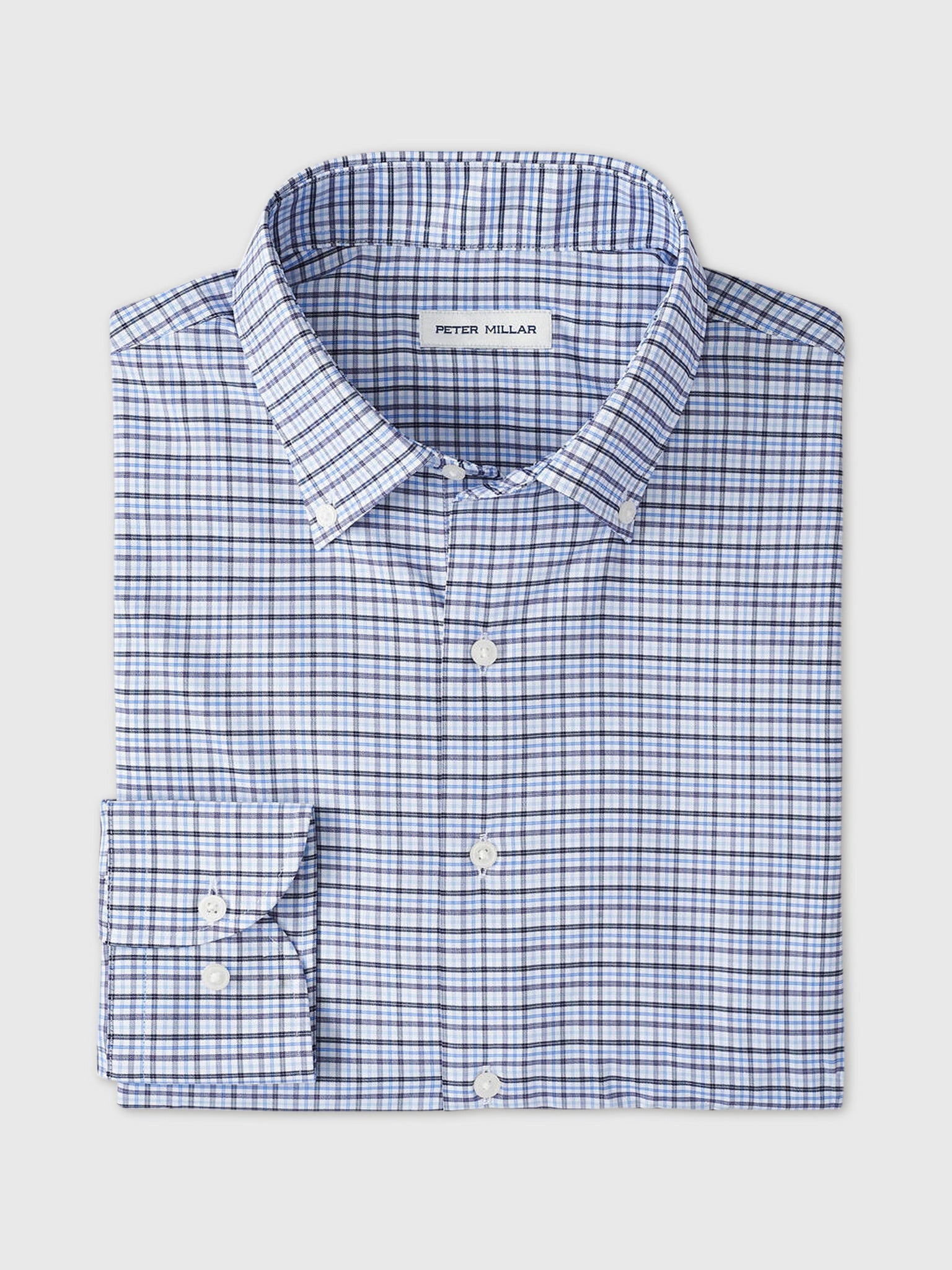 Peter Millar Crown Men's Leavenworth Performance Twill Sport Shirt - Saint Bernard