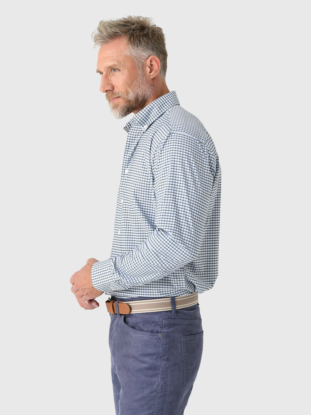 Peter Millar Crown Men's Cashiers Performance Twill Sport Shirt - Saint Bernard