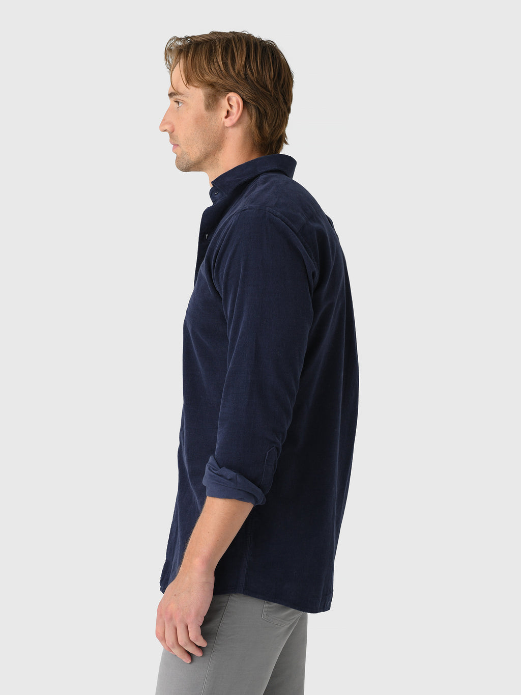 Peter Millar Crown Men's Aspen Cotton Cashmere Corduroy Sport Shirt - Saint Bernard