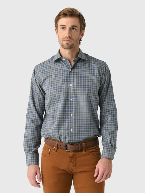 Peter Millar Crown Men's Bar Harbor Performance Flannel Sport Shirt