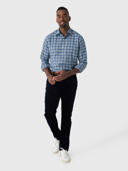 Peter Millar Crown Men's Whitecap Performance Flannel Sport Shirt