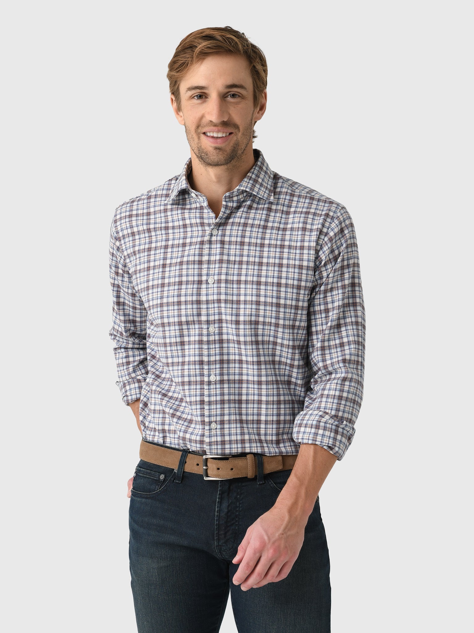Peter Millar Crown Men's Waynesville Performance Flannel Sport Shirt