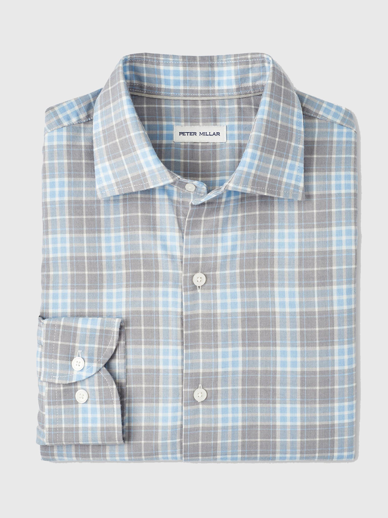 Peter Millar Crown Men's Big Bear Performance Flannel Sport Shirt - Saint Bernard