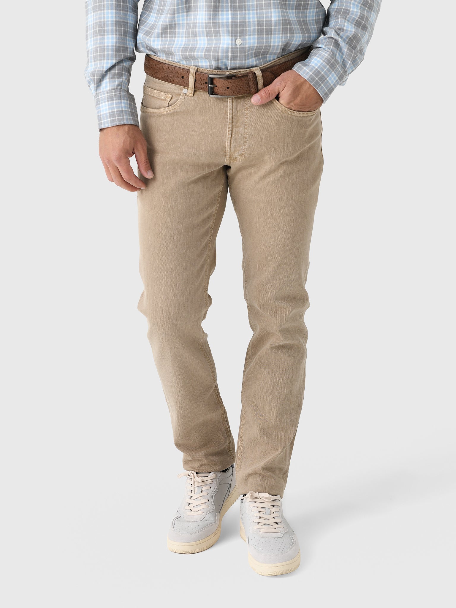 Peter Millar Crown Crafted Men's Fairfield Garment Dyed Denim - Saint Bernard