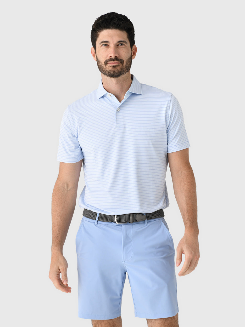 Peter Millar Crown Crafted Men's Channel Performance Jersey Polo - Saint Bernard
