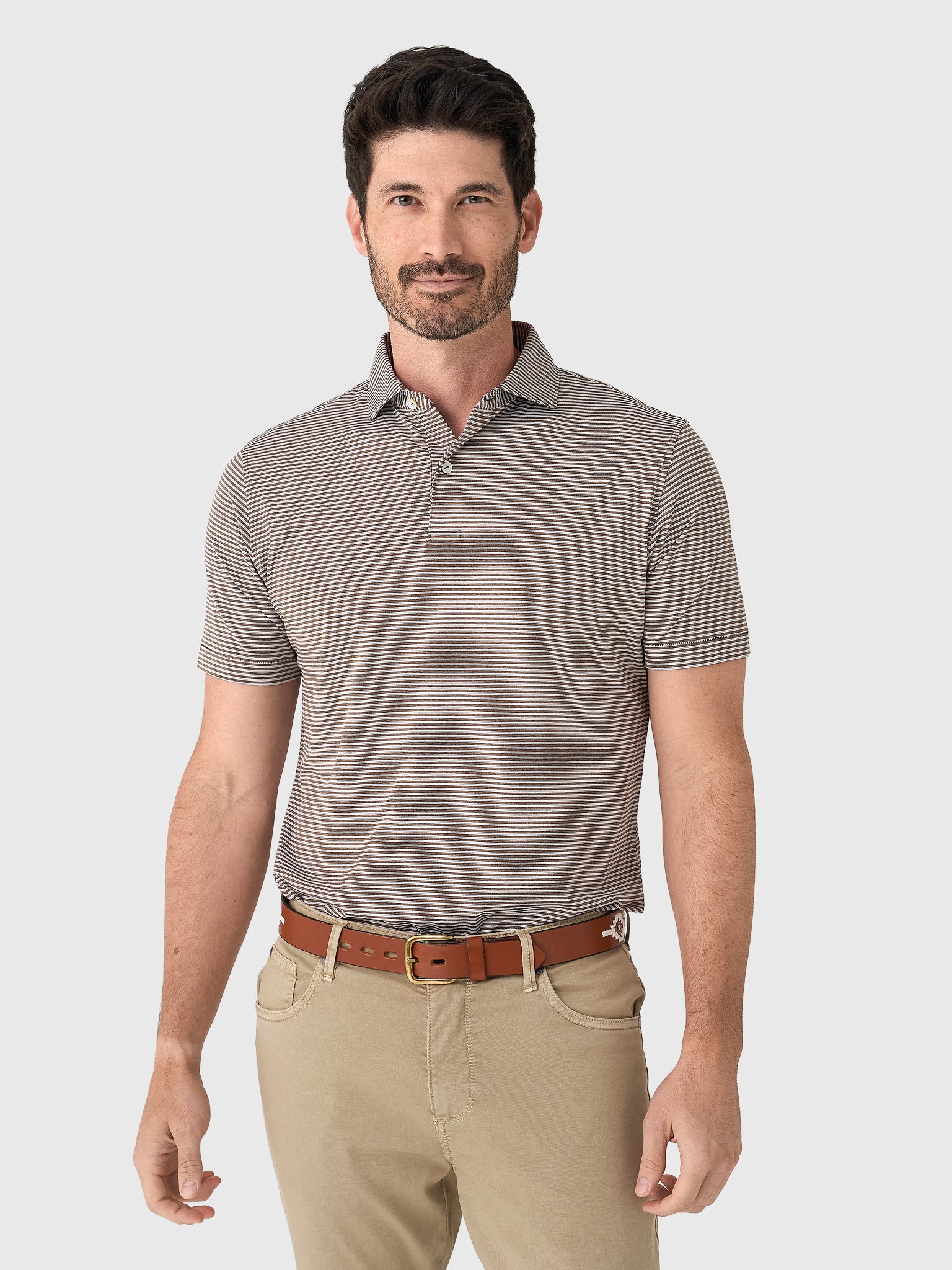 Peter Millar Crown Crafted Men's Ambrose Performance Jersey Polo - Saint Bernard