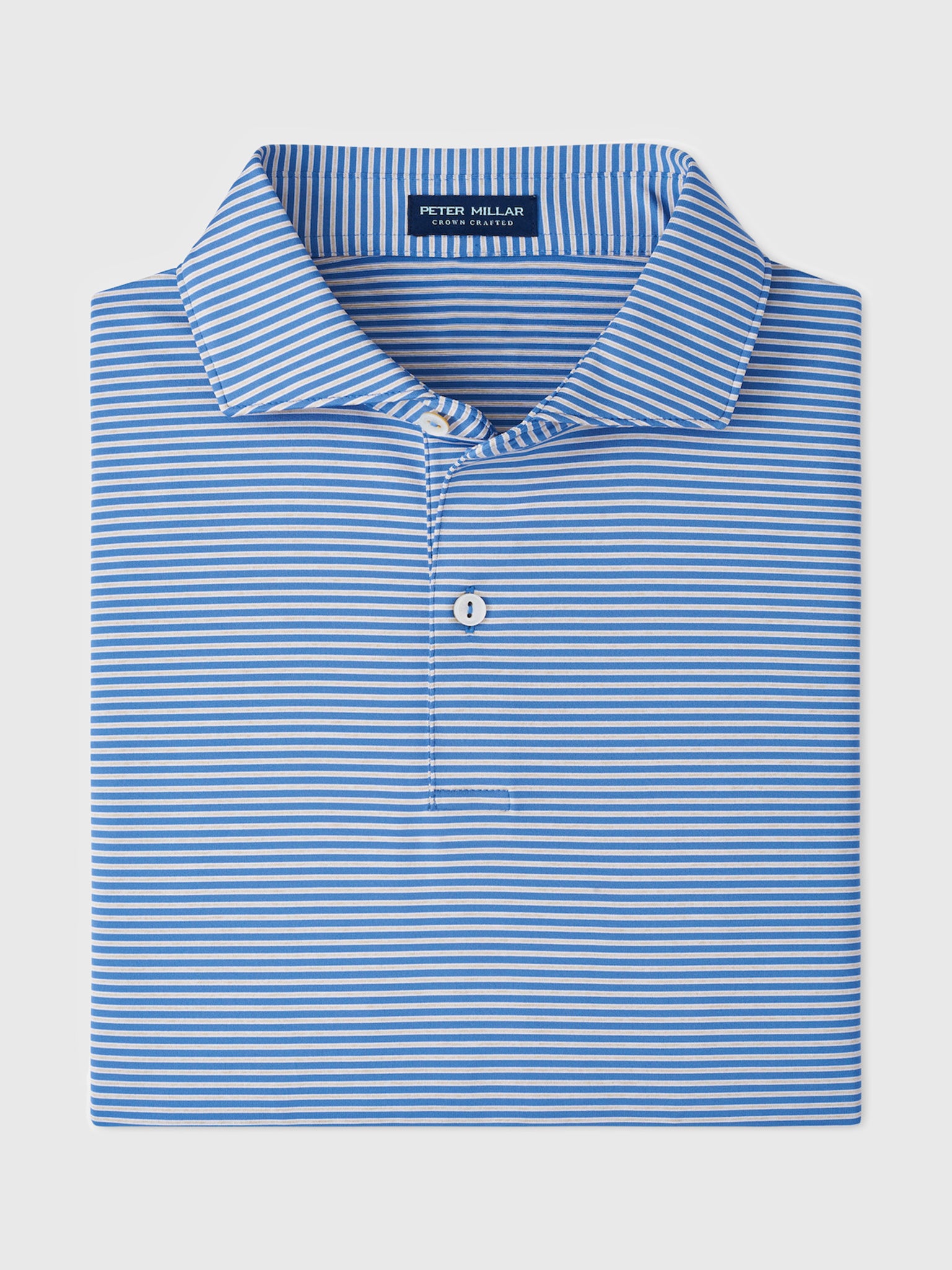 Peter Millar Crown Crafted Men's Ambrose Performance Jersey Polo - Saint Bernard