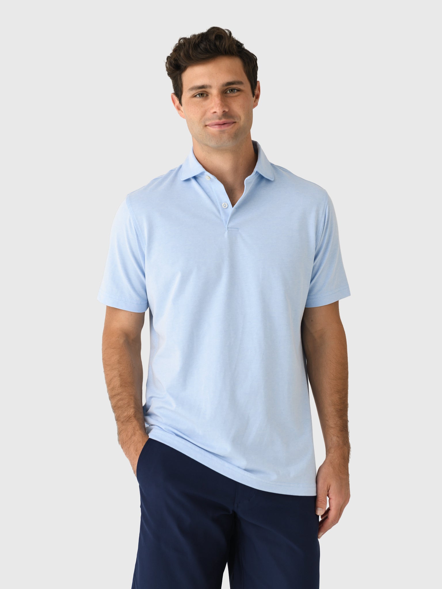 Peter Millar Crown Crafted Men's Albatross Cotton Blend Piqué Polo - Saint Bernard