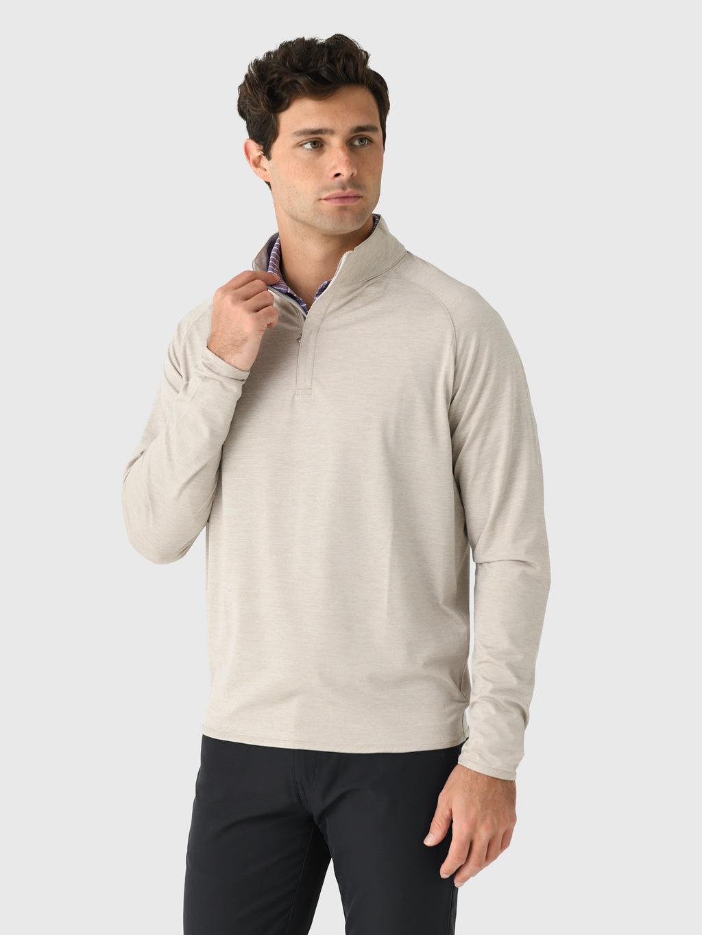 Peter Millar Crown Crafted Men's Stealth Performance Quarter-Zip - Saint Bernard
