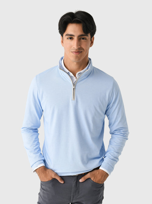 Peter Millar Crown Crafted Men's Albatross Cotton-Blend Piqué Quarter-Zip