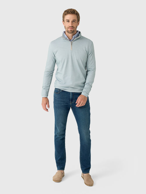 Peter Millar Crown Crafted Men's Albatross Cotton-Blend Piqué Quarter-Zip